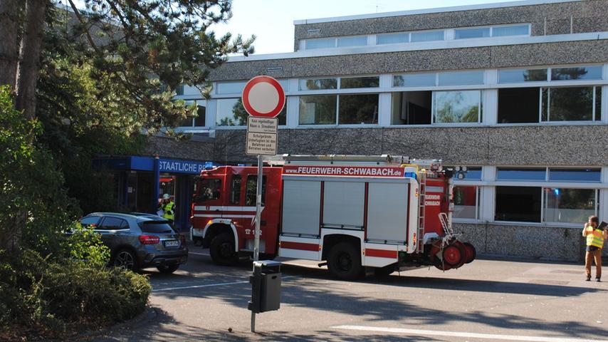 Feuerwehreinsatz an Schwabacher Realschule