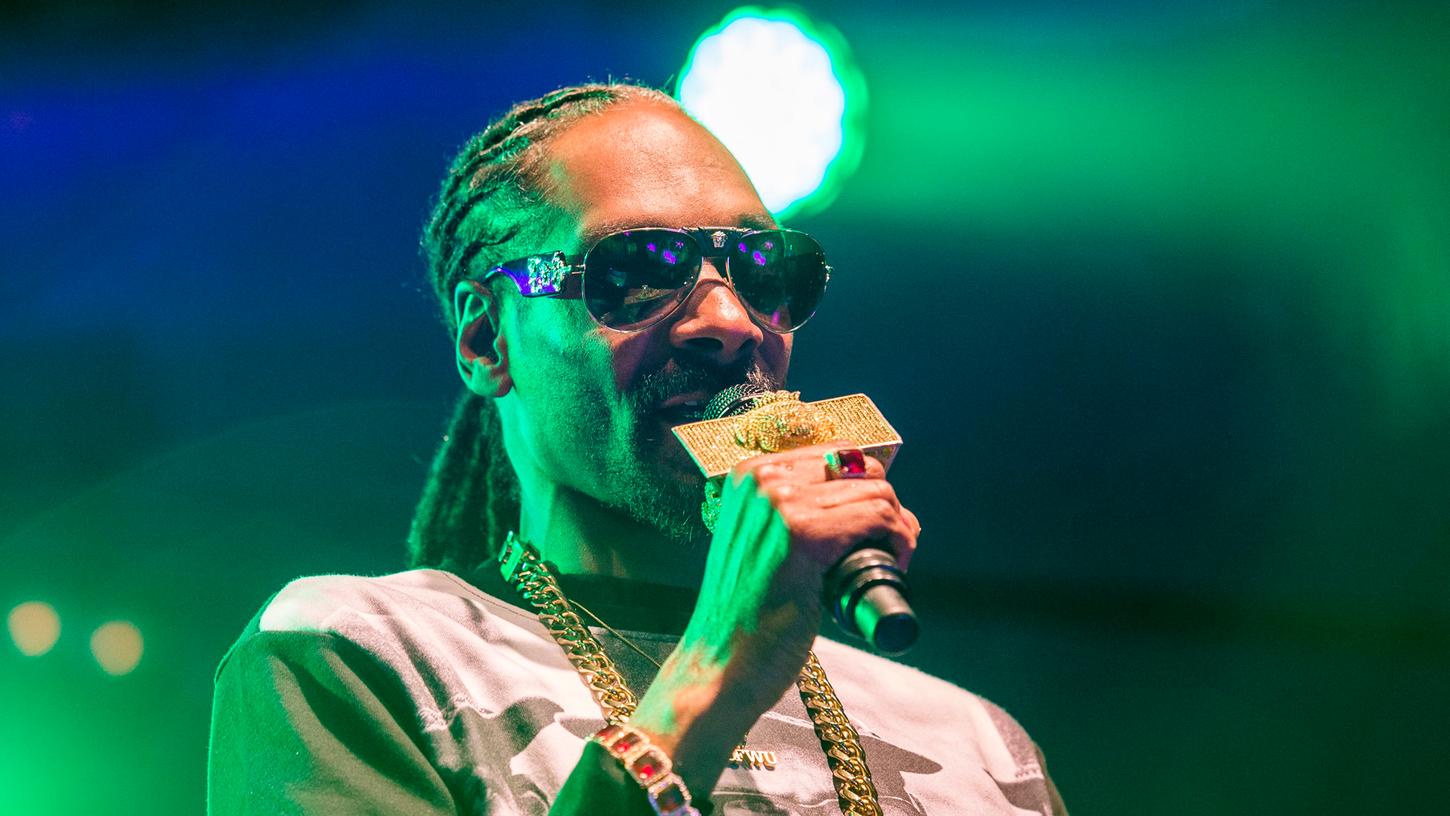 Snoop Dogg auf der Bühne im schwedischen Uppsala.