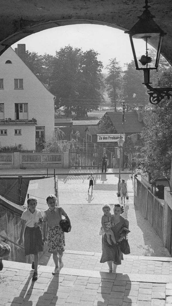 Der Mariensteig verband die Flussbäder mit der westlichen Innenstadt.