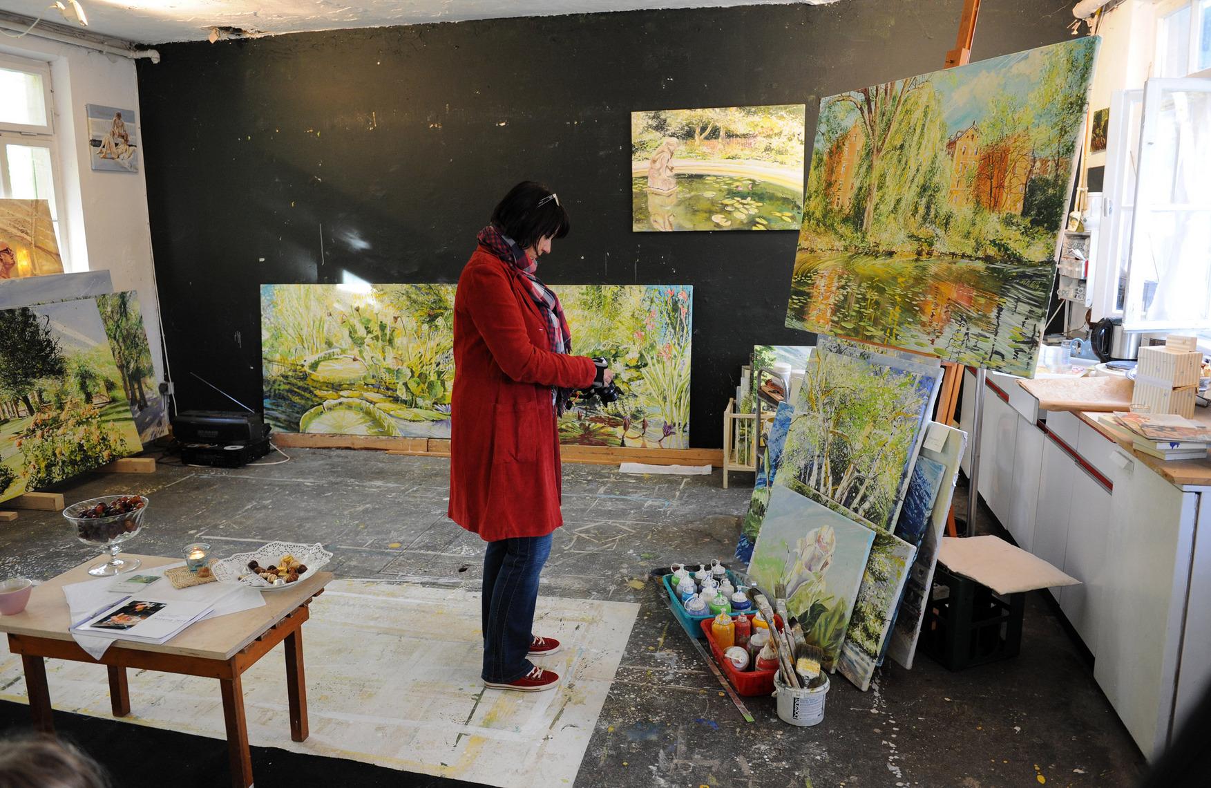 Beim Gastspiel 2014 konnte man einen Blick ins Atelier von Birgit Maria Götz werfen.