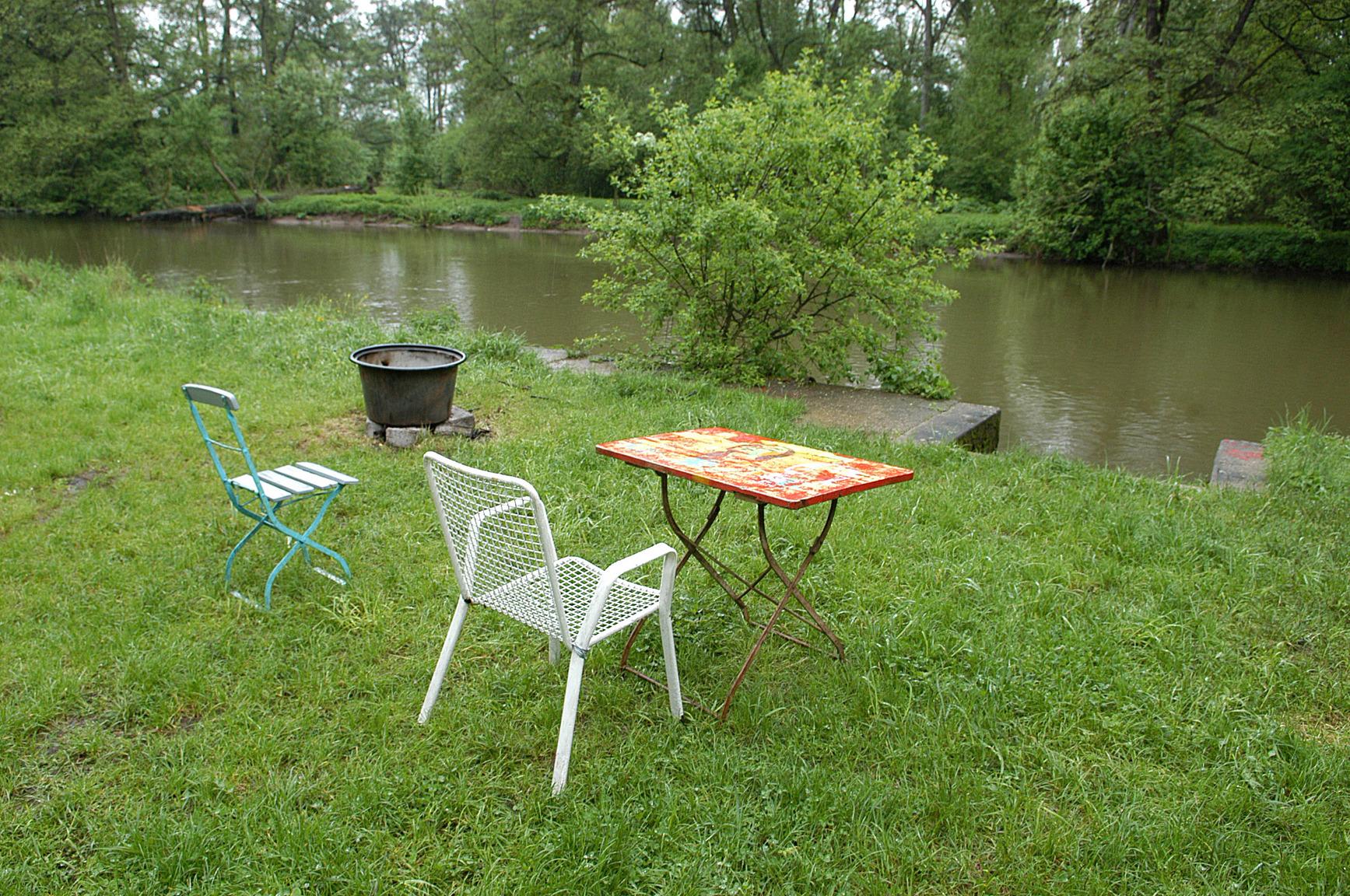 Idylle am Fluss vor dem Ausbau der Uferpromenade.