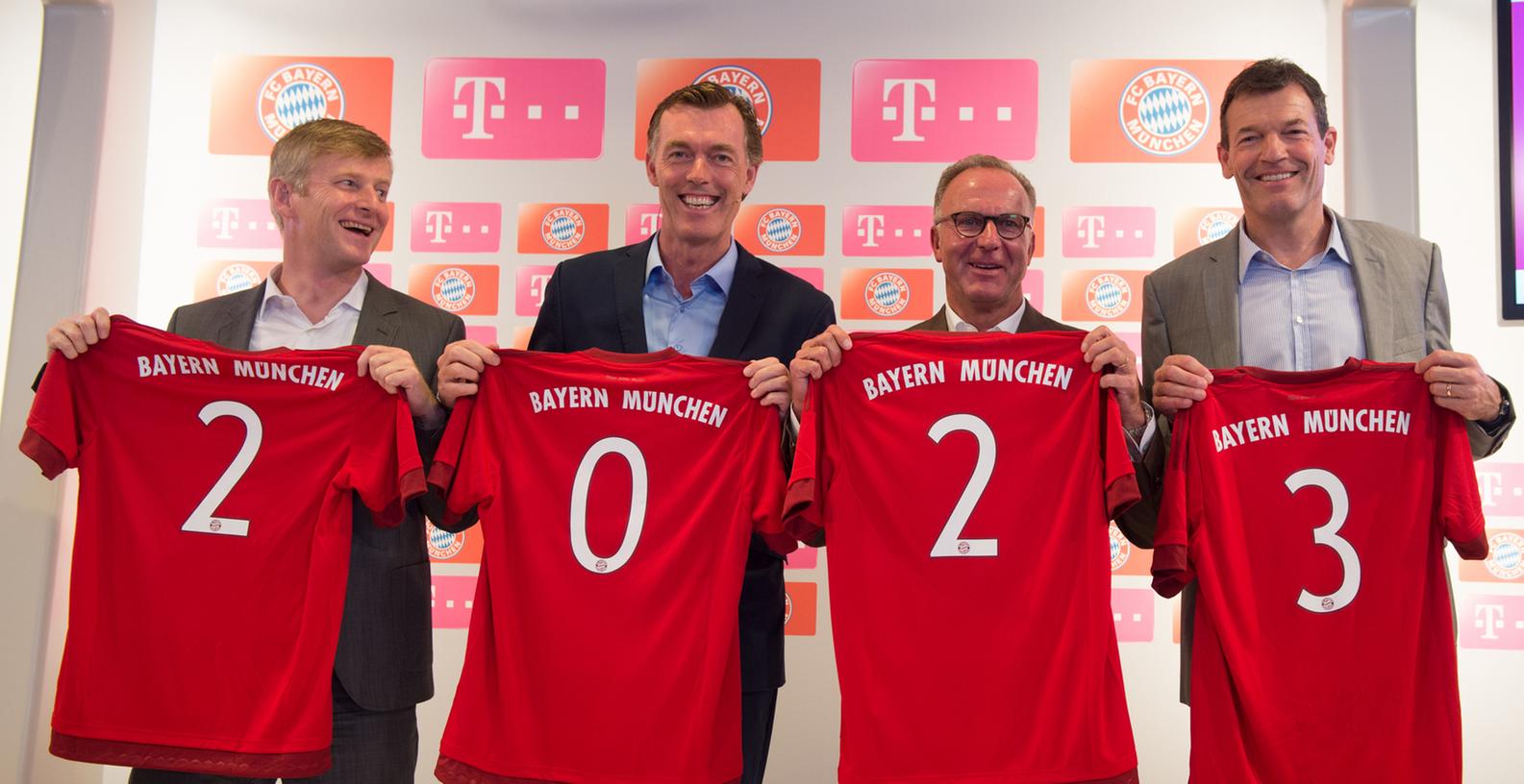 Langfristiges Engagement: Die Telekom sponsort den FC Bayern bis 2023.