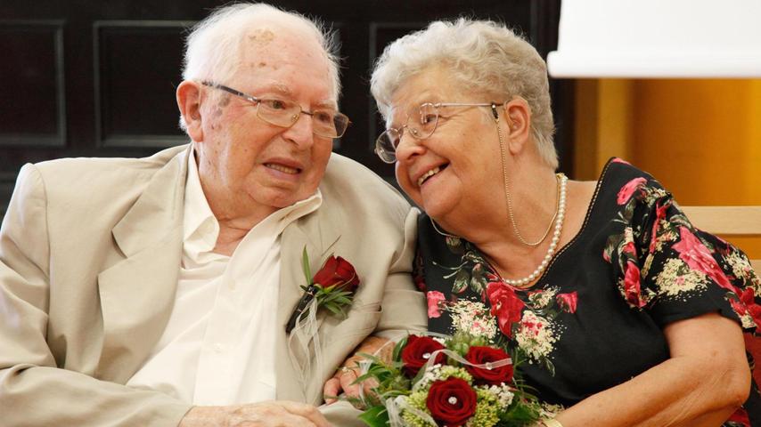 Sind sich auch nach 60 Jahren noch zugetan: Brigitte und Lothar Thomas feierten diamantene Hochzeit.