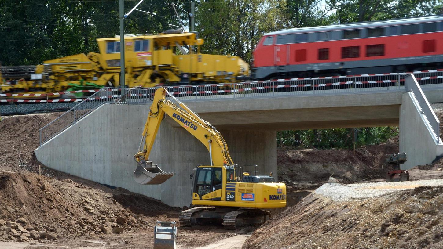 S-Bahn-Baustelle in Oberasbach liegt voll im Zeitplan