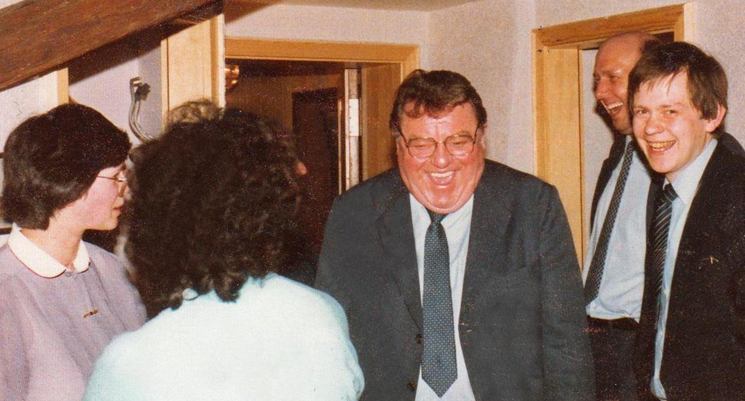 Franz-Josef Strauß machte 1984 Wahlkampf in Schwabach 