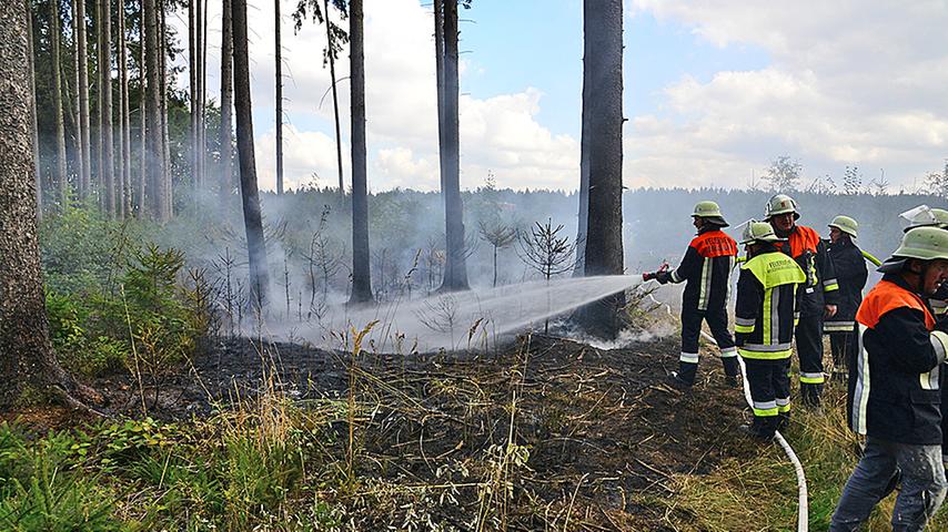 Bei Raitenbuch brannten 2000 Quadratmeter Wald