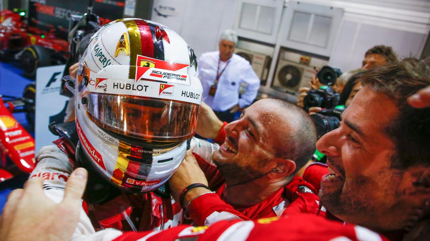 Dritten Saisonsieg: Seit Vettel Ferrari im Stil von Michael Schumacher mitreißt, ist rot wieder in und eine ernstzunehmende Gefahr für Mercedes.