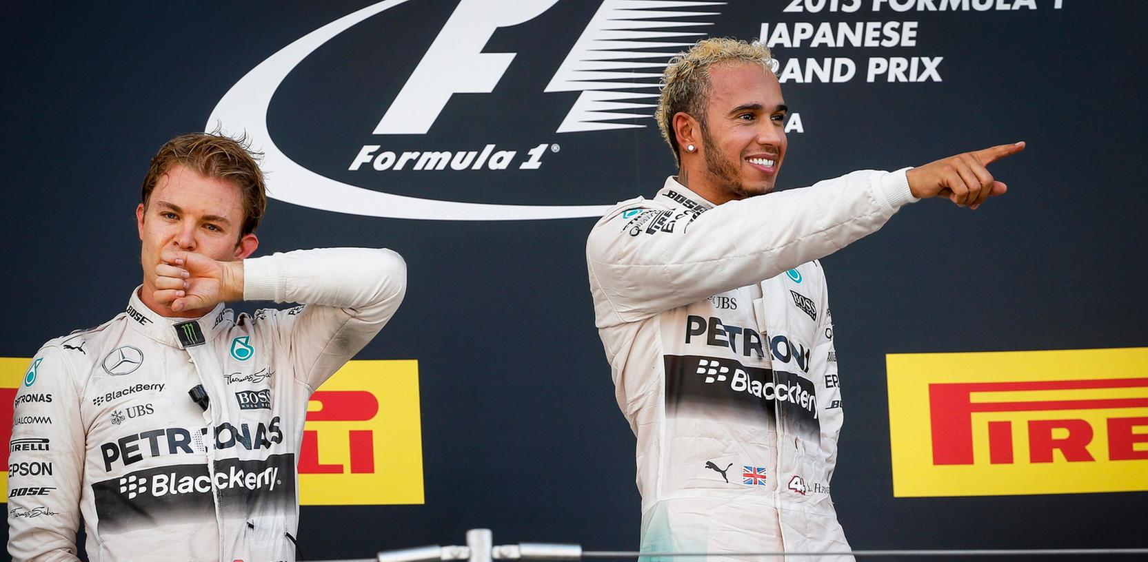 Gewohntes Bild in der Formel Eins: Auch in dieser Saison kann Nico Rosberg (links) nicht aus dem Schatten von Lewis Hamilton heraustreten.