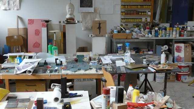 Das Atelier ist das Refugium des Künstlers. In diesem Fall von Albert Ultsch.
