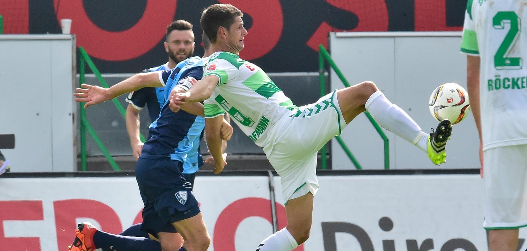 In der nächsten Zeit nicht am Ball: Die SpVgg Greuther Fürth muss in den kommenden Wochen auf Mittelfeld-Abräumer Andreas Hofmann verzichten.