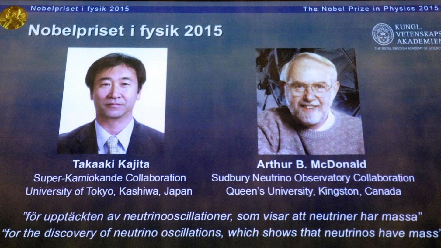 Nobelpreis für Physik geht an zwei Teilchenforscher
