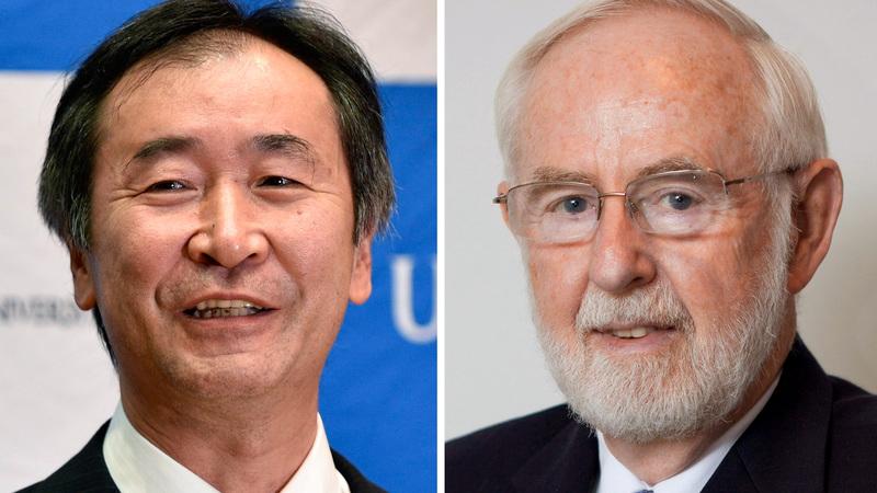 Der Japaner Takaaki Kajita (56) und der Kanadier Arthur McDonald (72) haben herausgefunden, dass die vielen Milliarden Neutrinos, die durch das All schweben und auch unsere Körper durchströmen, doch eine Masse besitzen. Bisher glaubte man, die unsichtbaren Teilchätten hätten keine Masse. Dafür haben die beiden Forscher jetzt den Nobelpreis bekommen.