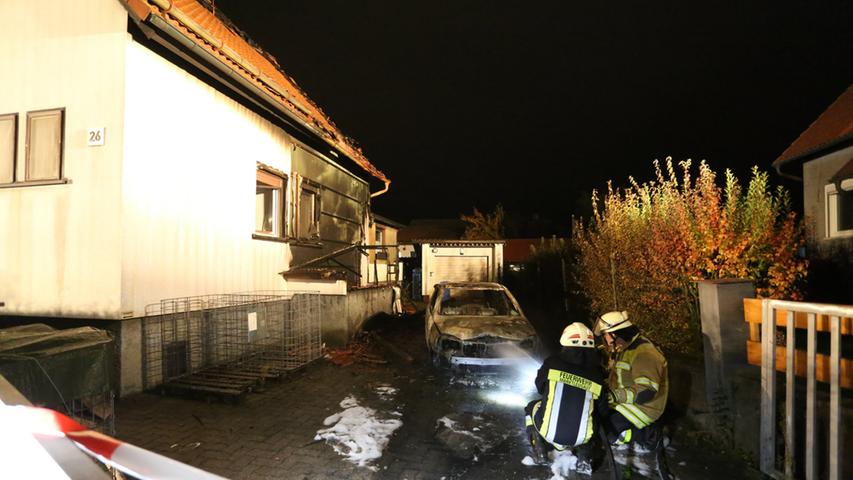 Marktleugast: Entzündeter Pkw setzt Wohnhaus in Brand