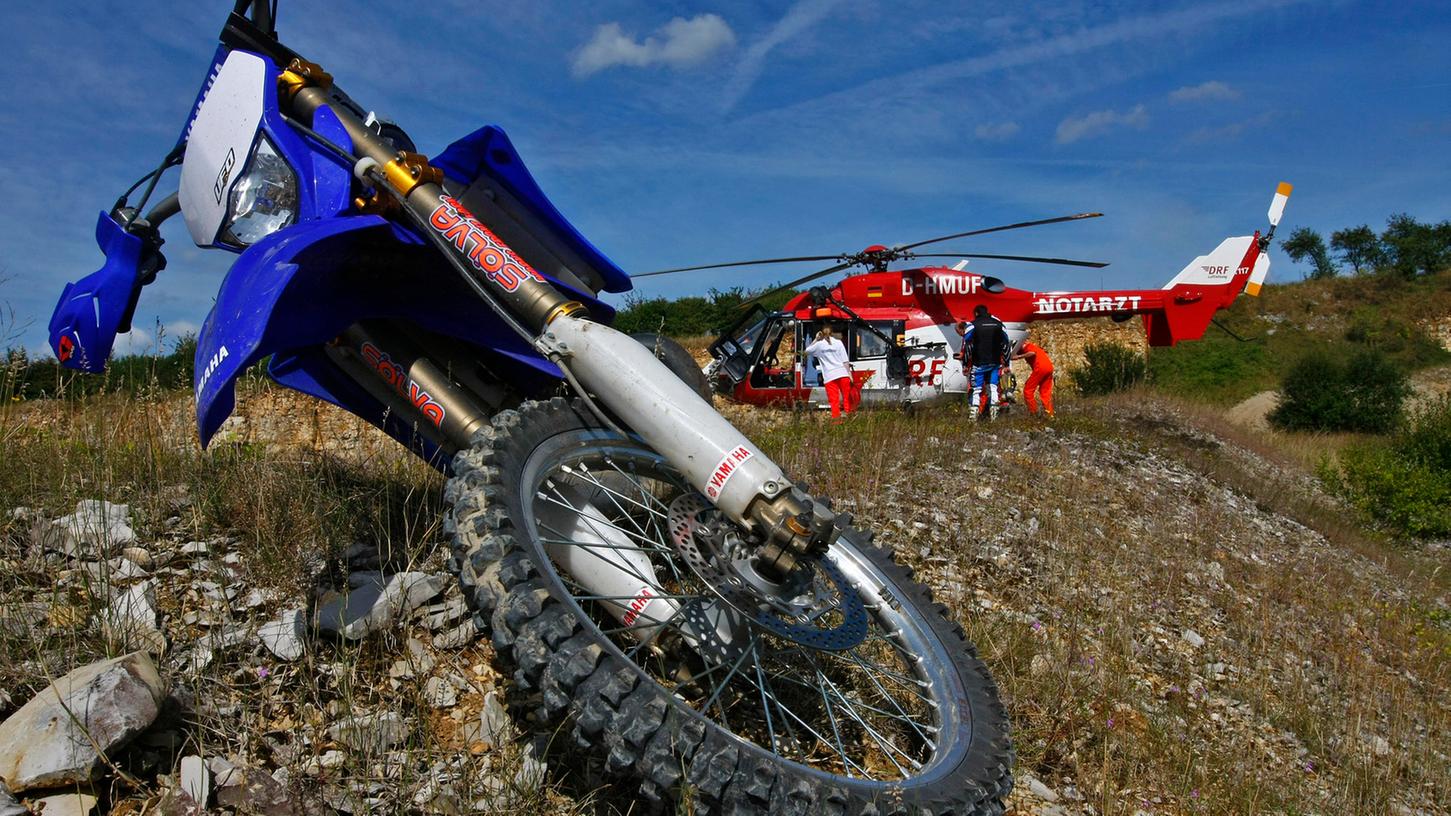 2009 verunglückte ein Moto-Cross-Fahrer im Steinbruch von Langenthal schwer.