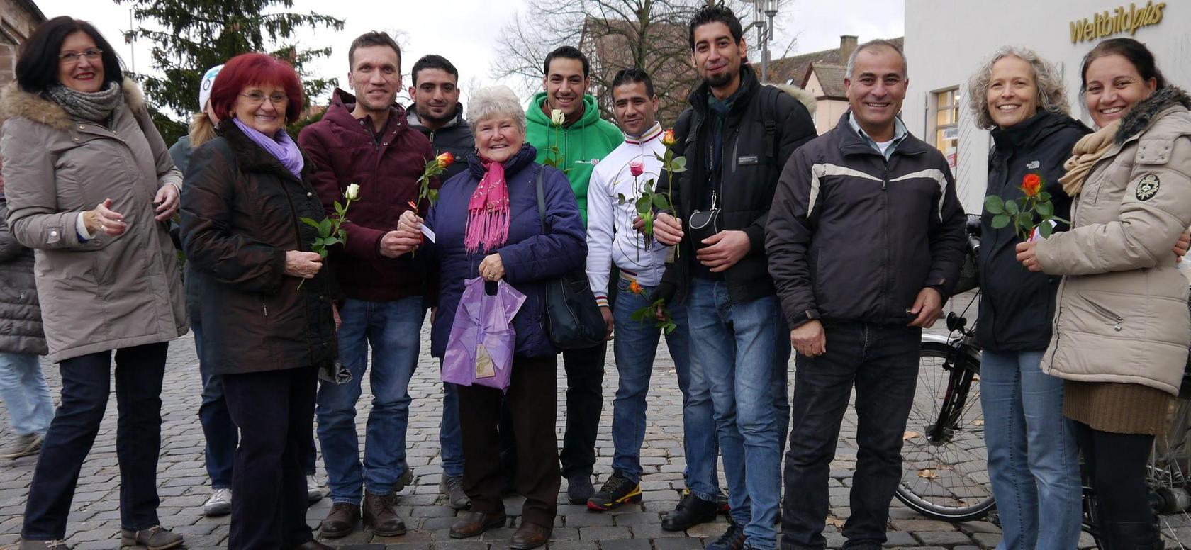 Asylbewerber bedankten sich mit Blumengruß