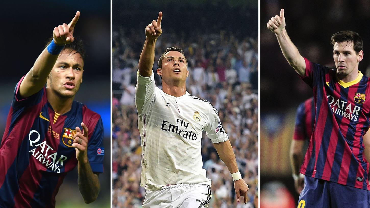 Neymar, Cristiano Ronaldo und Lionel Messi sind die drei Finalisten für den Balon d'Or.