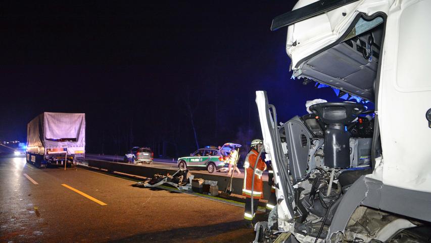 Schwerer Lkw-Unfall auf der A6 bei Nürnberg
