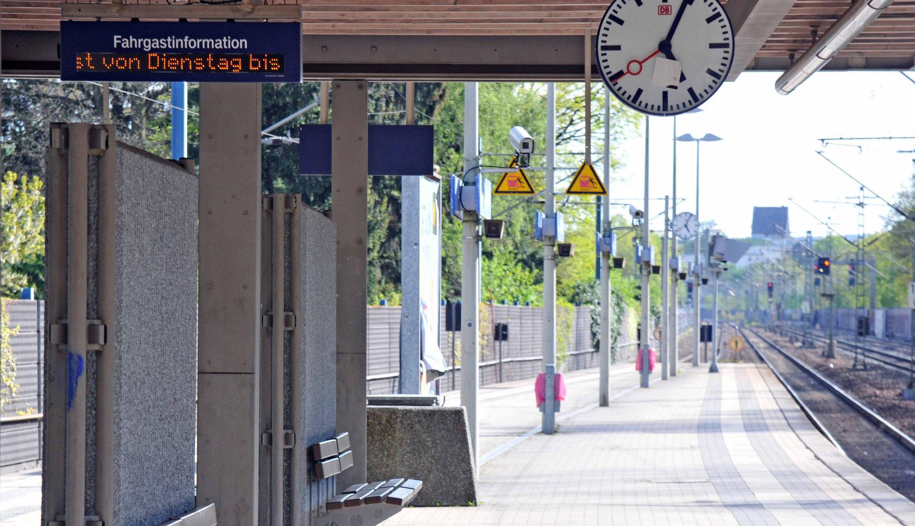 Zugstreik Bahnhof Schwabach