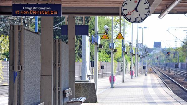 Zugstreik Bahnhof Schwabach