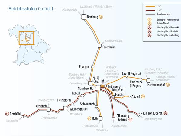 So soll das S-Bahn-Netz um Nürnberg ab Dezember 2018 aussehen.