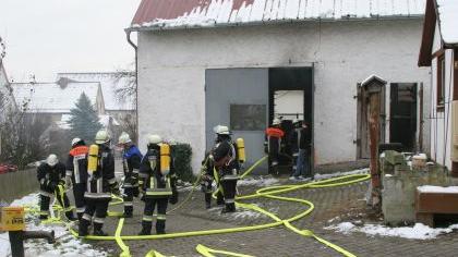 Räucherkammer in Brand gesetzt