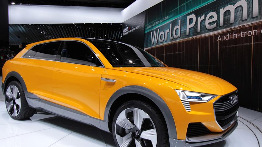 Mit dem Brennstoffzellenantrieb soll es der Audi H-Tron Quattro bis zu 600 Kilometer weit schaffen. Ob das Modell in Serie gefertigt wird, ist aber noch nicht entscheiden.