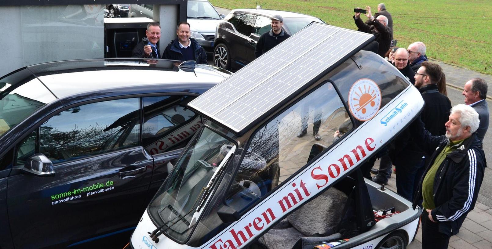 Erste private Solarstromtankstelle in Fürth
