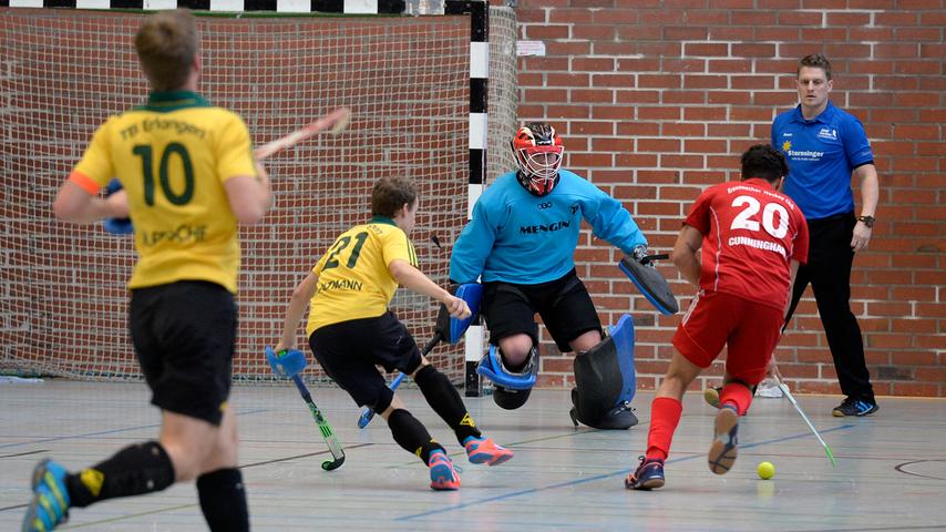 Spektakulärer Sport: Hallen-Hockey in Erlangen