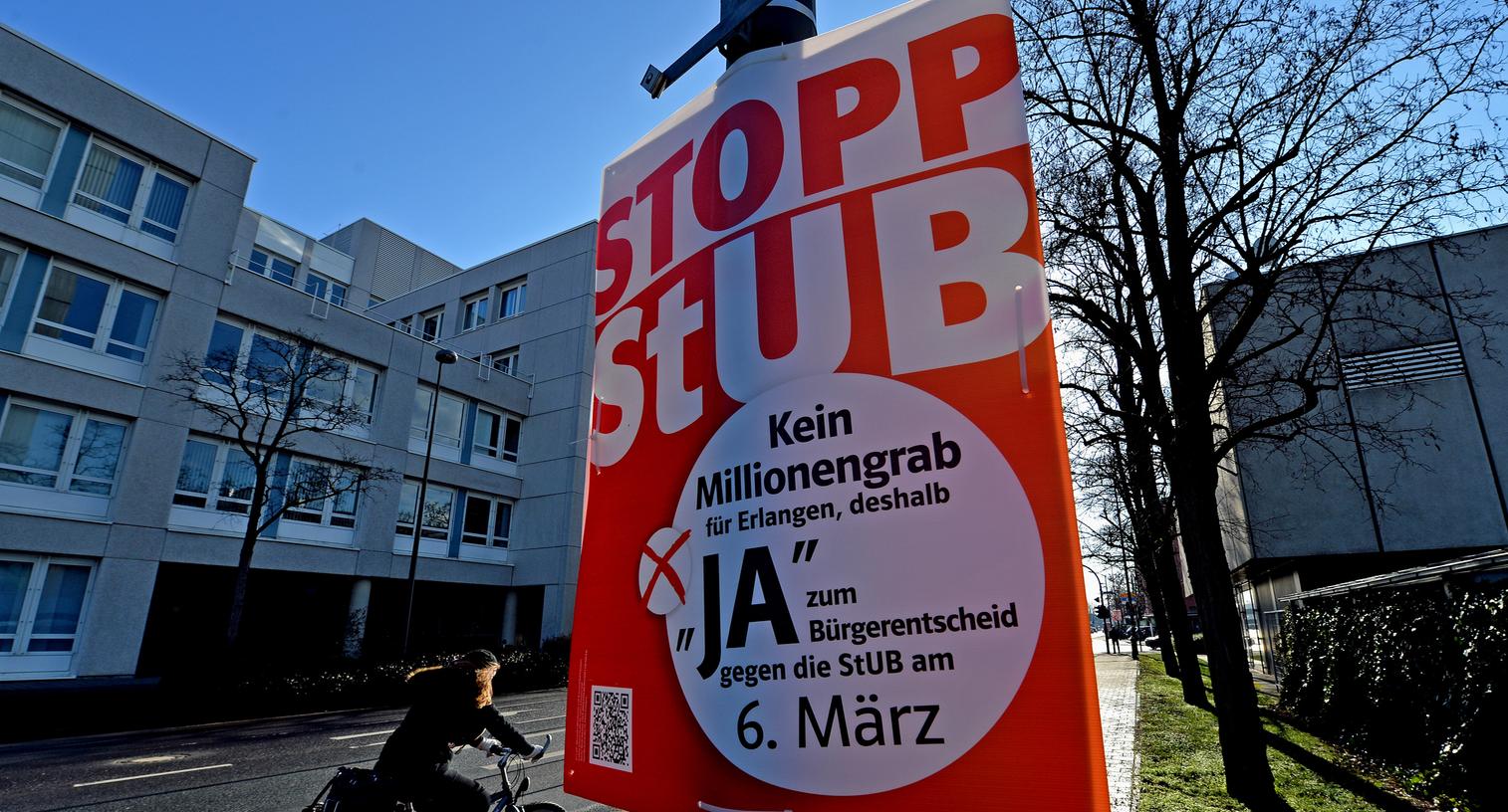 Das Projekt StUB sorgt in Erlangen derzeit für Diskussionen - am 6. März kommt es zum Bürgerentscheid.