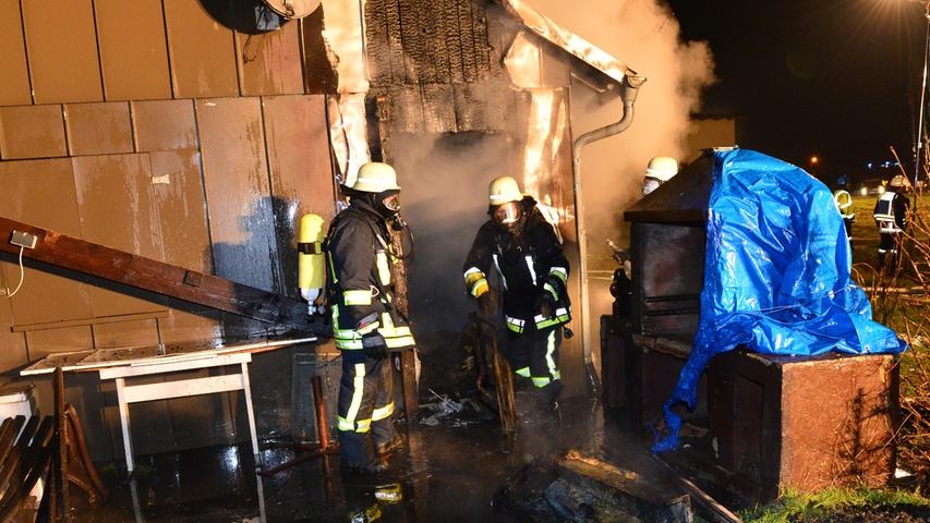 Sportheim auf Vereinsgelände des TSV Marloffstein ausgebrannt