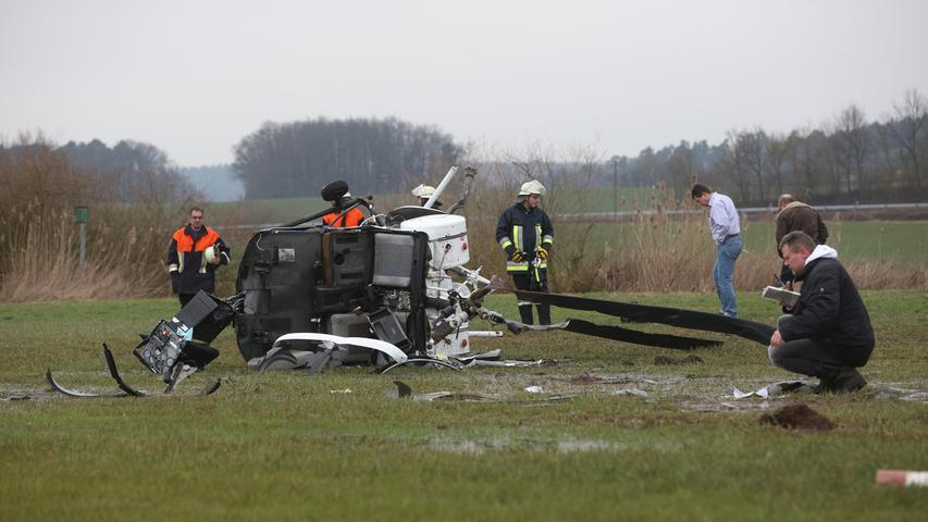 Insassen leicht verletzt: Hubschrauber verunglückt im Landkreis Haßberge 