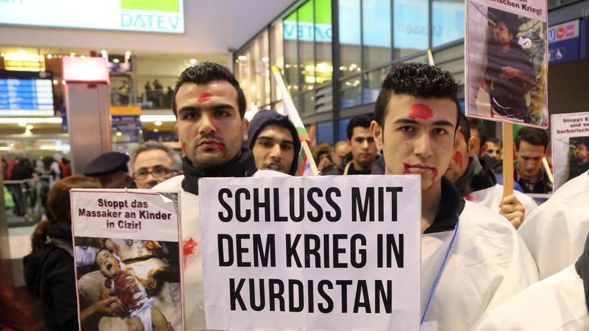 Gegen Erdogan, gegen Terror: Kurden-Demonstration in Nürnberg 