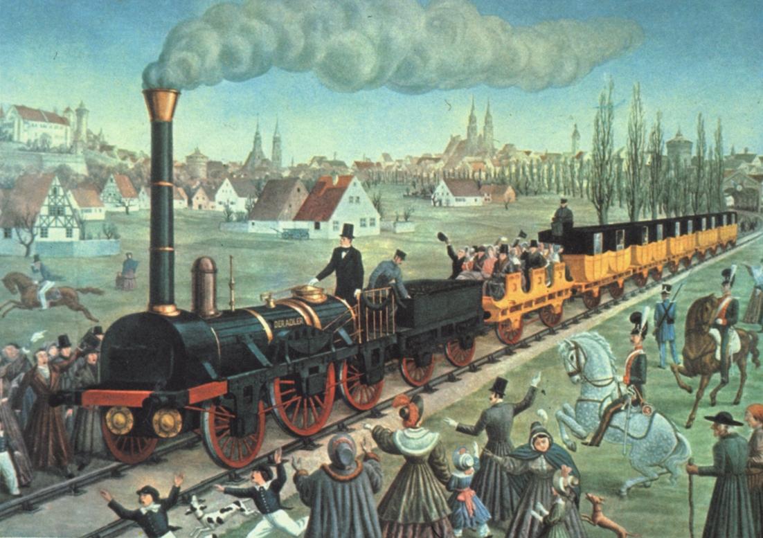 ... fiel mit der Jungfernfahrt des "Adler" vom Nürnberger Plärrer zur Fürther Freiheit der Startschuss in ein neues Zeitalter. Damit ging der Platz in die Annalen der deutschen Eisenbahngeschichte ein.