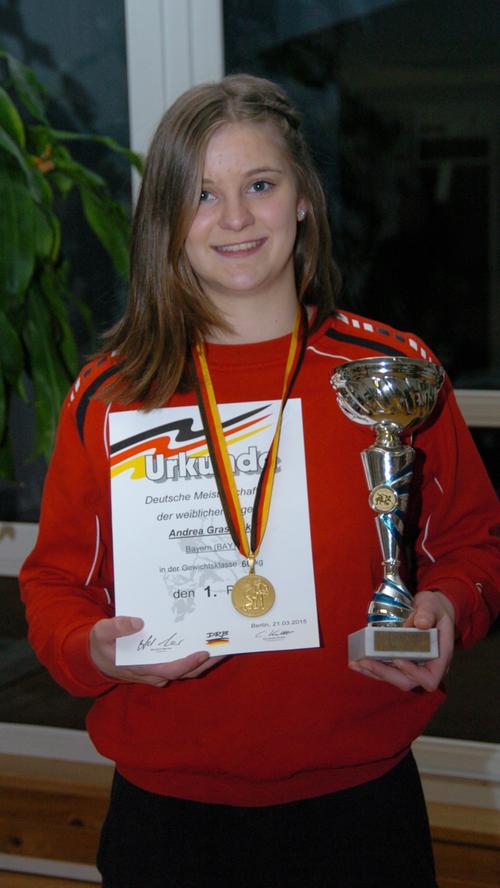 Andrea Grasruck, Jugend-Ringerin des ASV Neumarkt, wurde Deutsche Meisterin und fuhr auch zur EM.