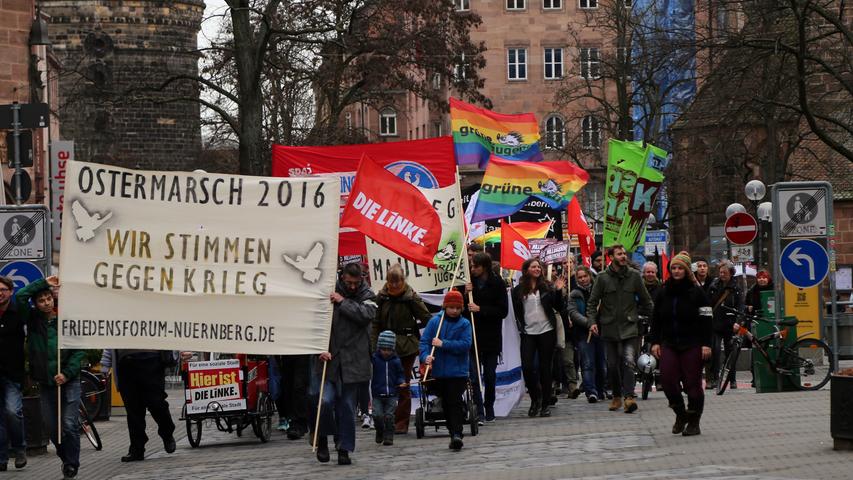Gegen Krieg und Gewalt: Ostermarsch in Nürnberg