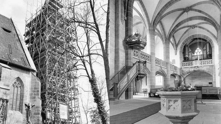„St. Nikolaus und Ulrich“ in Mögeldorf bereitet sich auf das 550. Jubiläum seiner Weihe vor. Hier geht es zum Artikel vom 7. April 1966: Entstaubte Kirche