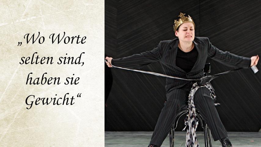 Richard III, gespielt von Julia Bartolome 2010 am Staatstheater Nürnberg.