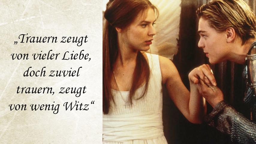Leonardo DiCaprio als Romeo und Claire Danes als Julia im Film "William Shakespeares Romeo und Julia" von 1997.
