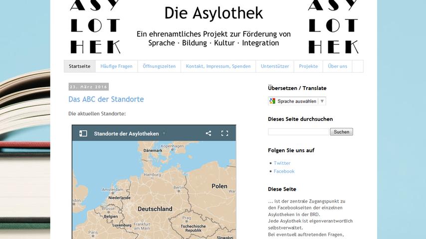 Die Asylothek ist ein zu 100 Prozent ehrenamtliches und rein auf Spendenbasis betriebenes Projekt, welches sich der Förderung der Sprachenerlernung, Bildung, Kultur und Integration durch engagierte Bürger Nürnbergs verschrieben hat.