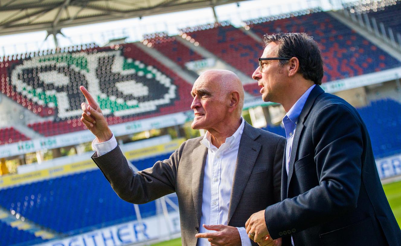 Müssen in Hannover zweitklassig planen: 96-Boss Martin Kind und Geschäftsführer Martin Bader.