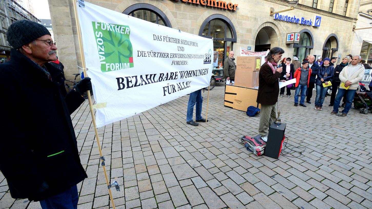"Bezahlbare Wohnngen für Alle" war das Motto einer Kundgebung im Jahr 2013.