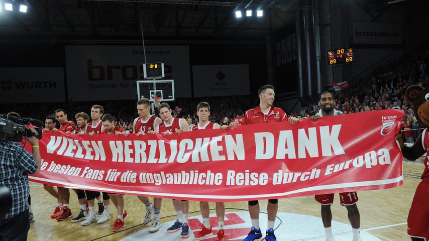 Zeit, Danke zu sagen: Brose Baskets feiern sich, ihre Fans und Sieg 