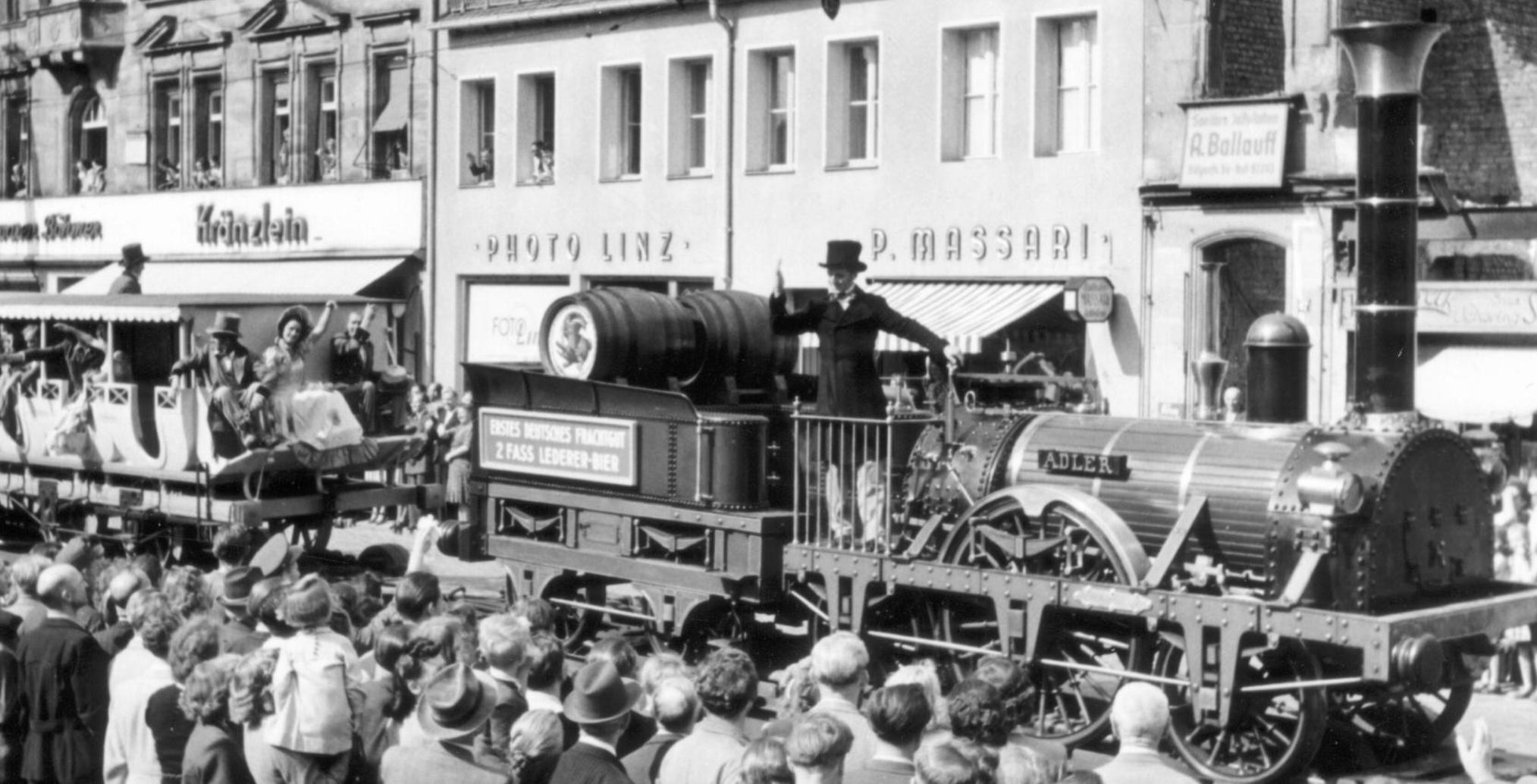Wir haben die erste Eisenbahn: Der erste deutsche Zug rollte zwischen Nürnberg und Fürth.