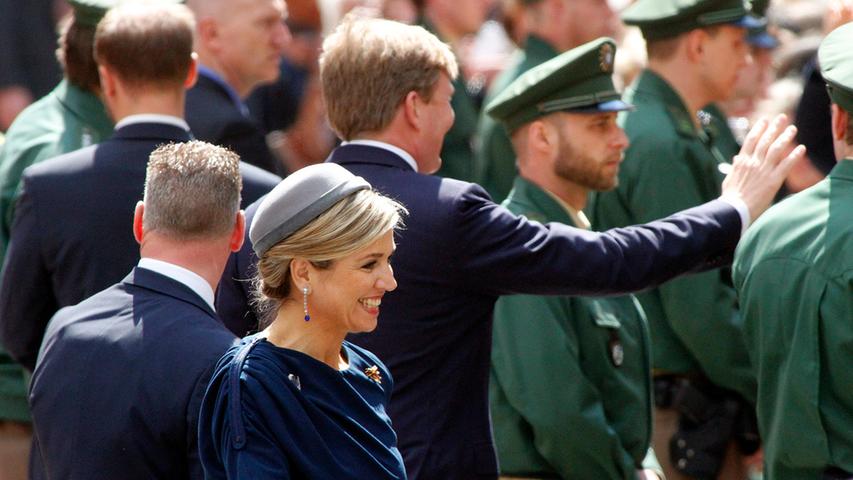 Lächeln, winken, posieren: Niederländisches Königspaar in Nürnberg
