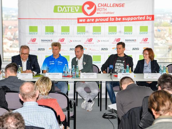 "Das Rennen in Roth ist die europäische Triathlon-Legende", so Frodeno, der zur Pressekonferenz in Nürnberg weilte.