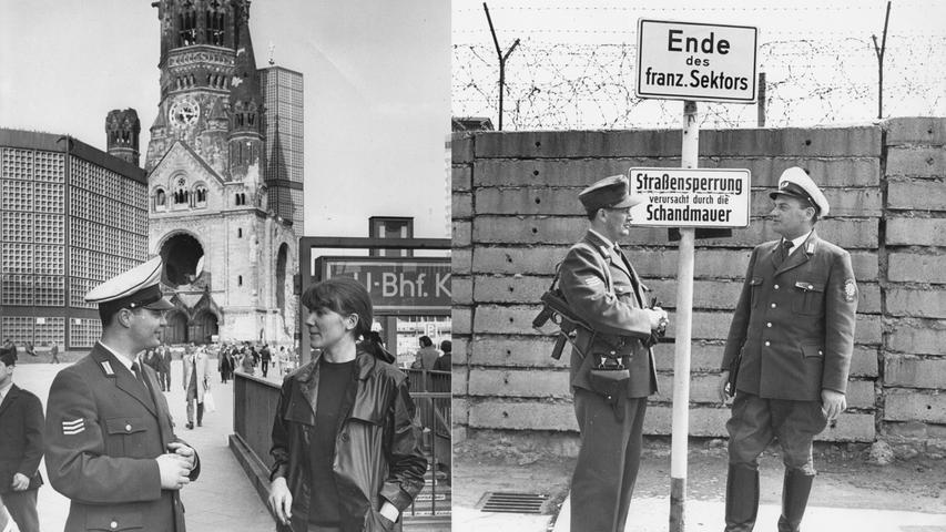 Drei Nürnberger, die dieser Tage Berlin besuchen, fragten auf der Straße einen Schutzpolizisten nach dem rechten Weg in der großen Stadt. Der Mann in Berliner Polizeiuniform zuckte bedauernd die Schultern: „Tut mir leid, ich bin auch aus Nürnberg.“
 
 Hier geht es zum Artikel vom 29. April 1966