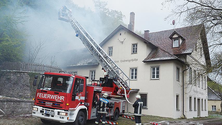 Gaststätte Ludwigshöhe in Weißenburg brannte
