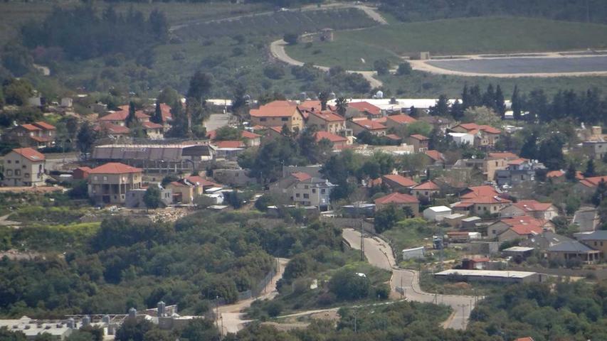 Ein Blick auf den israelischen Kibbuz Merom Bental, den die Israelis auf den seit 1967 besetzten Golan-Höhen errichtet haben.