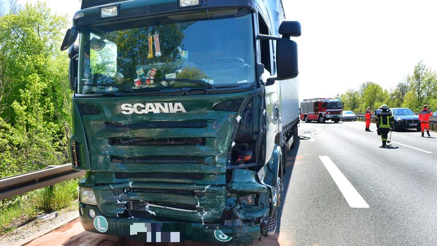 Unfall bei Erlangen sorgt für Verkehrschaos auf der A73