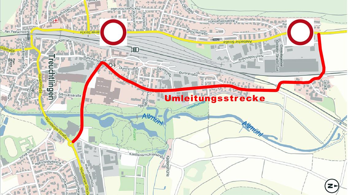 Staatsstraße in Treuchtlingen gesperrt